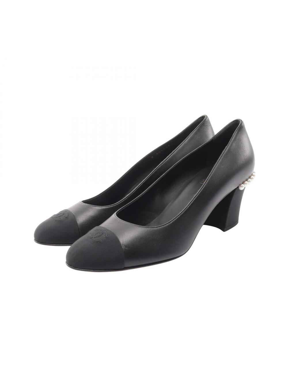 Chanel Coco Mark Pearl Pumps Shoes #372282C85B